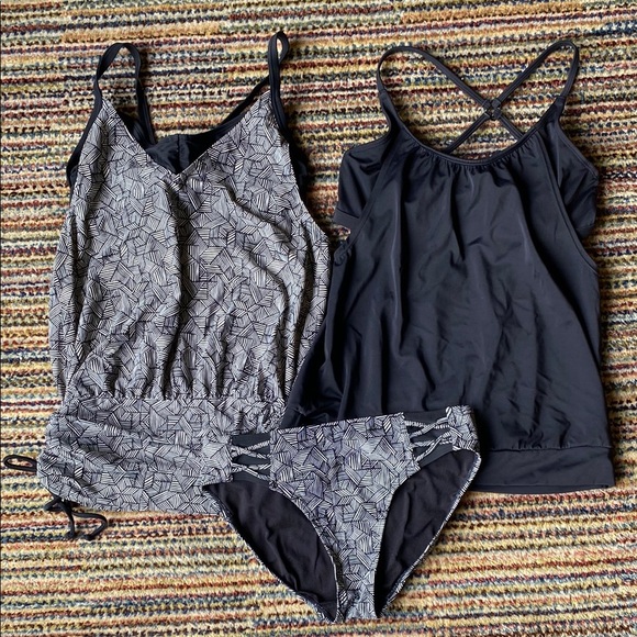 Athleta Black and White Swimwear - Picture 1 of 10